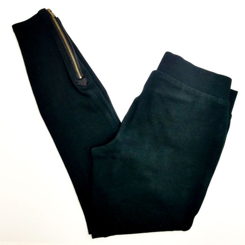 J Jill Leggings Size Small Black Ankle Zipper Medium Petite